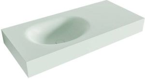 Mondiaz MOON Greey vrijhangende wastafel 100cm links rand 12cm XM49468Greey