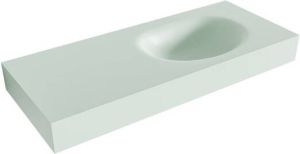 Mondiaz MOON Greey vrijhangende wastafel 110cm rechts rand 12cm XM49472Greey