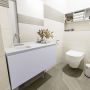 Mondiaz OLAN Toiletmeubel 100x30x40cm met 0 kraangaten 1 lades cale mat Wastafel Lex links Solid Surface Wit FK75342657 - Thumbnail 2