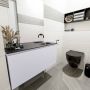 Mondiaz OLAN Toiletmeubel 100x30x40cm met 0 kraangaten 1 lades cale mat Wastafel Lex rechts Solid Surface Zwart FK75343007 - Thumbnail 2