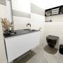 Mondiaz OLAN Toiletmeubel 100x30x40cm met 0 kraangaten 1 lades talc mat Wastafel Lex rechts Solid Surface Wit FK75342427 - Thumbnail 2