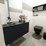 Mondiaz OLAN Toiletmeubel 100x30x40cm met 0 kraangaten 1 lades urban mat Wastafel Lex links Solid Surface Wit FK75342454 - Thumbnail 2