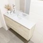 Mondiaz OLAN Toiletmeubel 120x30x40cm met 0 kraangaten 1 lades light brown grey mat Wastafel Lex midden Solid Surface Zwart FK75343096 - Thumbnail 2