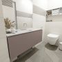 Mondiaz OLAN Toiletmeubel 120x30x40cm met 0 kraangaten 1 lades smoke mat Wastafel Lex midden Solid Surface Zwart FK75342864 - Thumbnail 2