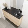 Mondiaz OLAN Toiletmeubel 120x30x40cm met 0 kraangaten 1 lades washed oak mat Wastafel Lex rechts Solid Surface Wit FK75342694 - Thumbnail 2