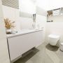 Mondiaz OLAN Toiletmeubel 120x30x40cm met 1 kraangaten 1 lades linen mat Wastafel Lex rechts Solid Surface Wit FK75342635 - Thumbnail 2