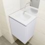 Mondiaz OLAN Toiletmeubel 40x30x40cm met 0 kraangaten 1 lades cale mat Wastafel Lex midden Solid Surface Wit FK75342637 - Thumbnail 2
