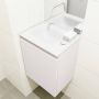 Mondiaz OLAN Toiletmeubel 40x30x40cm met 0 kraangaten 1 lades linen mat Wastafel Lex links Solid Surface Wit FK75342610 - Thumbnail 2