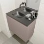 Mondiaz OLAN Toiletmeubel 60x30x40cm met 0 kraangaten 1 lades smoke mat Wastafel Lex links Solid Surface Zwart FK75342848 - Thumbnail 2