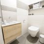Mondiaz OLAN Toiletmeubel 60x30x40cm met 0 kraangaten 1 lades washed oak mat Wastafel Lex midden Solid Surface Zwart FK75343020 - Thumbnail 2