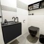 Mondiaz OLAN Toiletmeubel 60x30x40cm met 1 kraangaten 1 lades urban mat Wastafel Lex rechts Solid Surface Zwart FK75342791 - Thumbnail 2