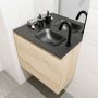 Mondiaz OLAN Toiletmeubel 60x30x40cm met 1 kraangaten 1 lades washed oak mat Wastafel Lex rechts Solid Surface Zwart FK75343023 - Thumbnail 2