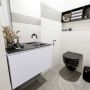 Mondiaz OLAN Toiletmeubel 80x30x40cm met 0 kraangaten 1 lades cale mat Wastafel Lex rechts Solid Surface Zwart FK75343001 - Thumbnail 2