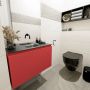 Mondiaz OLAN Toiletmeubel 80x30x40cm met 0 kraangaten 1 lades fire mat Wastafel Lex midden Solid Surface Wit FK75342591 - Thumbnail 2