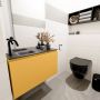 Mondiaz OLAN Toiletmeubel 80x30x40cm met 1 kraangaten 1 lades ocher mat Wastafel Lex links Solid Surface Zwart FK75342911 - Thumbnail 2