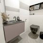 Mondiaz OLAN Toiletmeubel 80x30x40cm met 1 kraangaten 1 lades smoke mat Wastafel Lex midden Solid Surface Wit FK75342503 - Thumbnail 2