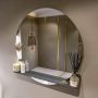 Mondiaz SPOT Badkamerspiegel rond 100cm spiegelplanchet kleur Dark Grey SPOTPLNCHT100DGR - Thumbnail 2