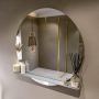 Mondiaz SPOT Badkamerspiegel rond 100cm spiegelplanchet kleur Plata SPOTPLNCHT100PLA - Thumbnail 2