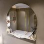 Mondiaz SPOT Badkamerspiegel rond 120cm spiegelplanchet kleur Ostra SPOTPLNCHT120OST - Thumbnail 2