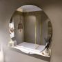 Mondiaz SPOT Badkamerspiegel rond 120cm spiegelplanchet kleur Talc SPOTPLNCHT120TAL - Thumbnail 2