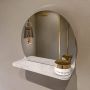 Mondiaz SPOT Badkamerspiegel rond 30cm spiegelplanchet kleur Ostra SPOTPLNCHT30OST - Thumbnail 2