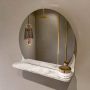 Mondiaz SPOT Badkamerspiegel rond 40cm spiegelplanchet kleur Frappe SPOTPLNCHT40FRA - Thumbnail 2