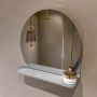 Mondiaz SPOT Badkamerspiegel rond 40cm spiegelplanchet kleur Plata SPOTPLNCHT40PLA - Thumbnail 2