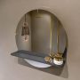 Mondiaz SPOT Badkamerspiegel rond 50cm spiegelplanchet kleur Dark Grey SPOTPLNCHT50DGR - Thumbnail 2