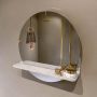 Mondiaz SPOT Badkamerspiegel rond 50cm spiegelplanchet kleur Ostra SPOTPLNCHT50OST - Thumbnail 2