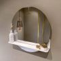Mondiaz SPOT Badkamerspiegel rond 60cm spiegelplanchet kleur Talc SPOTPLNCHT60TAL - Thumbnail 2