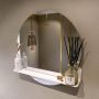 Mondiaz SPOT Badkamerspiegel rond 70cm spiegelplanchet kleur Talc SPOTPLNCHT70TAL - Thumbnail 2