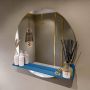 Mondiaz SPOT Badkamerspiegel rond 80cm spiegelplanchet kleur Jeans SPOTPLNCHT80JEA - Thumbnail 2