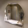 Mondiaz SPOT Badkamerspiegel rond 80cm spiegelplanchet kleur Talc SPOTPLNCHT80TAL - Thumbnail 2