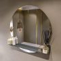 Mondiaz SPOT Badkamerspiegel rond 90cm spiegelplanchet kleur Dark Grey SPOTPLNCHT90DGR - Thumbnail 2