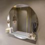 Mondiaz SPOT Badkamerspiegel rond 90cm spiegelplanchet kleur Plata SPOTPLNCHT90PLA - Thumbnail 2