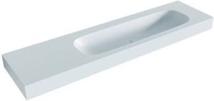 Mondiaz STOR LARGE Clay vrijhangende wastafel 180cm rechts rand 12cm XM49840Clay