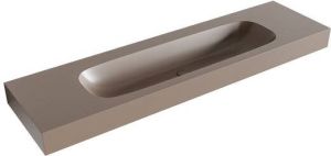 Mondiaz STOR LARGE Smoke vrijhangende wastafel 170cm midden rand 12cm XM49815Smoke