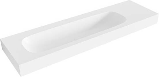 Mondiaz STOR LARGE Talc vrijhangende wastafel 160cm links rand 12cm XM49828Talc