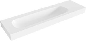 Mondiaz STOR LARGE Talc vrijhangende wastafel 160cm links rand 12cm XM49828Talc