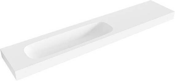 Mondiaz STOR LARGE Talc vrijhangende wastafel 230cm links rand 12cm XM49835Talc