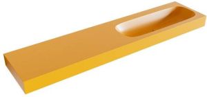 Mondiaz STOR MEDIUM Ocher vrijhangende wastafel 200cm rechts rand 12cm XM49806Ocher