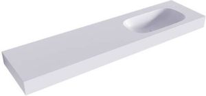 Mondiaz STOR SMALL Cale vrijhangende wastafel 180cm rechts rand 12cm XM49764Cale