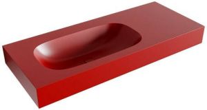 Mondiaz STOR SMALL Fire vrijhangende wastafel 110cm links rand 12cm XM49743Fire
