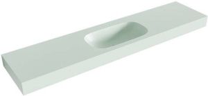 Mondiaz STOR SMALL Greey vrijhangende wastafel 200cm midden rand 12cm XM49727Greey