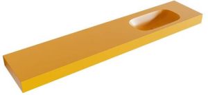 Mondiaz STOR SMALL Ocher vrijhangende wastafel 220cm rechts rand 12cm XM49768Ocher