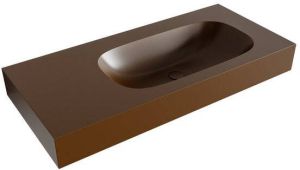 Mondiaz STOR SMALL Rust vrijhangende wastafel 100cm rechts rand 12cm XM49756Rust