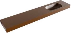 Mondiaz STOR SMALL Rust vrijhangende wastafel 230cm rechts rand 12cm XM49769Rust