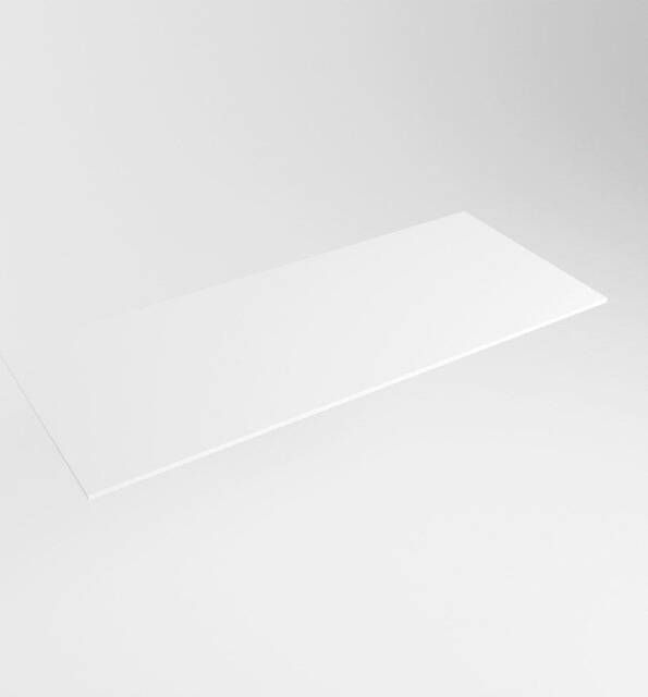 Mondiaz TOP 23 Solid surface plateau topplaat 101cm Dikte blad 0.9cm Blad geschikt voor afdekplaat | waskom T23XIM498501Talc