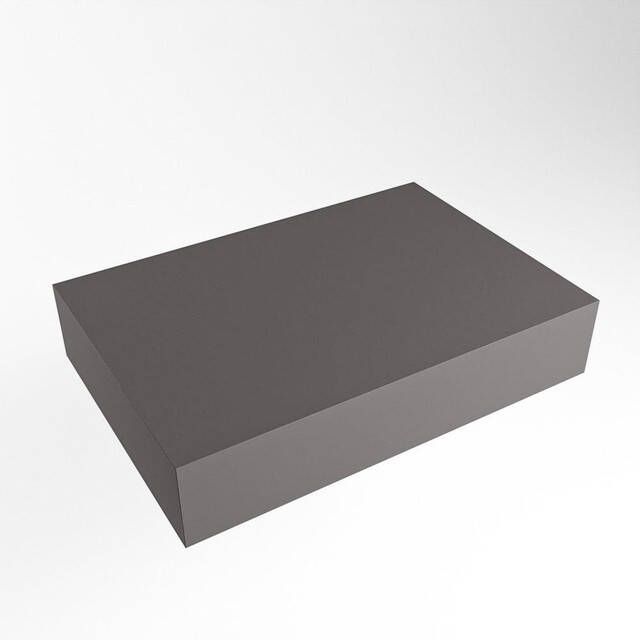 Mondiaz TOP 23 Topblad 40x23.5x12cm geschikt voor afdekplaat Solid surface Dark Grey TOP23-40X12DG