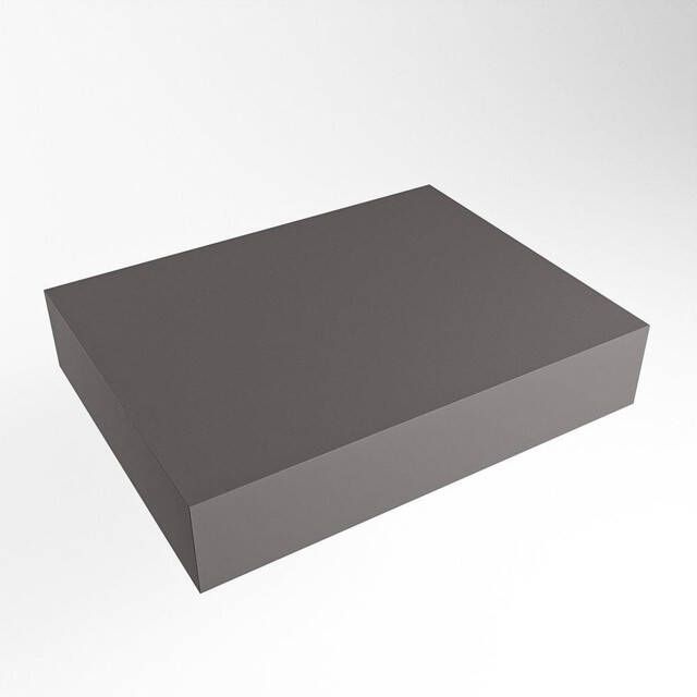 Mondiaz TOP 46 Topblad 40x41x12cm geschikt voor afdekplaat Solid surface Dark Grey TOP46-40X12DG